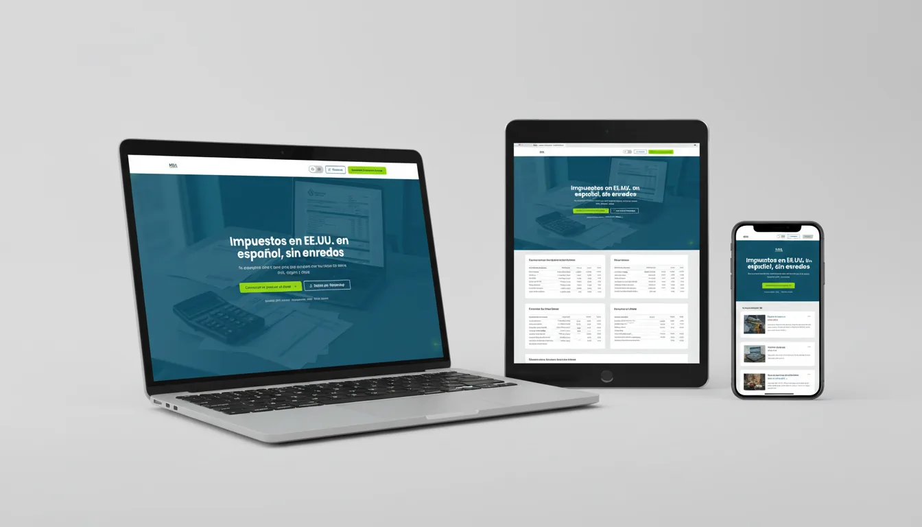 MBA Multi Services responsive website system showing desktop, tablet, and mobile views